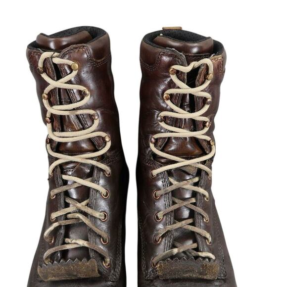 Danner Boots Mens 10 Logger 8" Brown Lace Up Work Utility Outdoor Leather Rugged - Picture 4 of 16